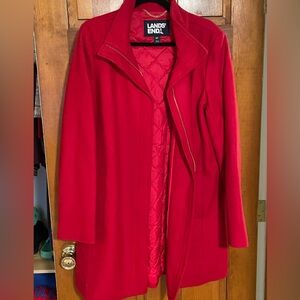 LANDS END WOOL PEACOAT NWOT